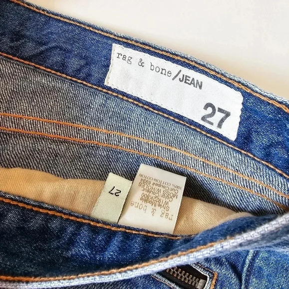 Rag & Bone Size 27 denim jean shorts low rise zipper  detail - Picture 2 of 7